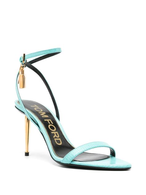 Tom Ford Padlock Mm Lizard Effect Sandals Farfetch