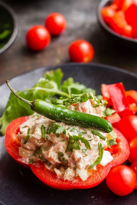 Spicy Tuna Salad With Bell Peppers • The Wicked Noodle