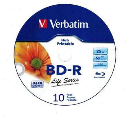 BD R BLU RAY 25GB X6 VERBATIM PRINTABLE 10 Szt Sklep Opinie Cena W