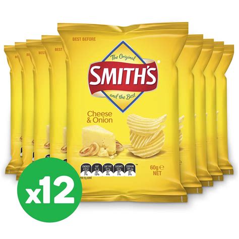 Smiths Crinkle Cheese Onion 60g X 12 Bundle Woolworths