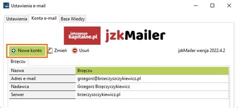 Ustawienia konta pocztowego Jak ustawić parametry konta pocztowego