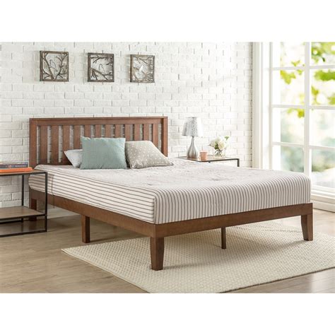 Priage By Zinus Antique Espresso Solid Wood Platform Bed Overstock