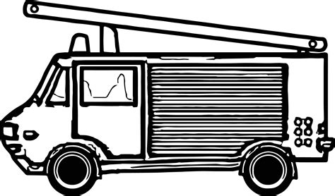 Fire Truck Different Coloring Page