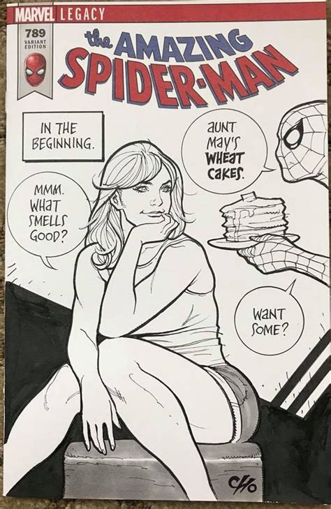 Home Spider Man Crawlspace Frank Cho Marvel Characters Art Comic