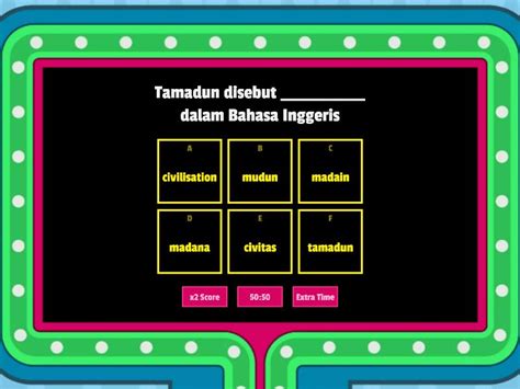 Sejarah Bab 4 Tamadun Awal Dunia Gameshow Quiz