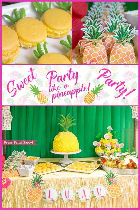 Fun Pineapple Party Decorations And Ideas Birthday Press Print Party