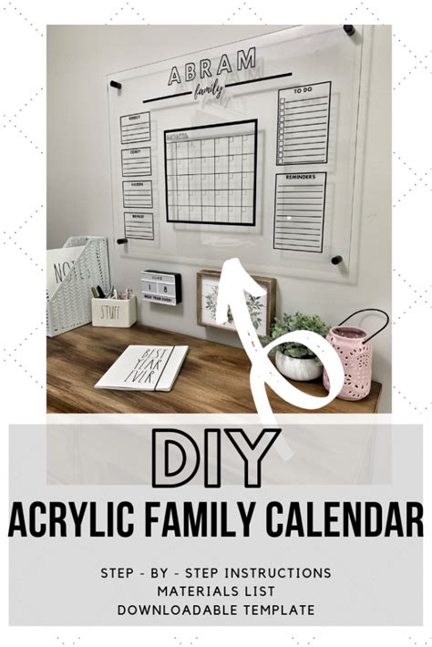 Acrylic Family Calendar - Do It Yourself! - Home With Krissy