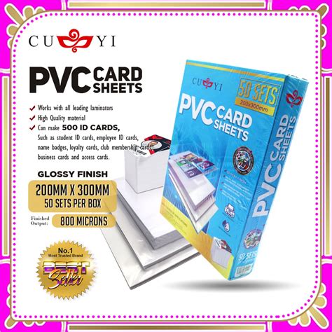 Cuyi Pvc Sheet A Size For Id Printing Calling Card Making Sets