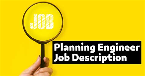 Planning Engineer Job Description In 2023 Pm Pro Guide