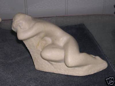 Vincent Glinsky Relaxing Nude Sculpture Signed