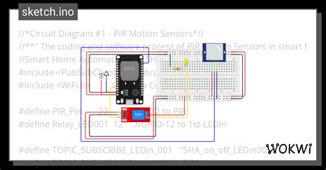 1C Circuit Diagram And Solfware Process PIR Motion Sensor In SHA