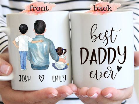 Best Dad Ever Mug, Personalized Father Mug, Custom Father Gift, Best ...