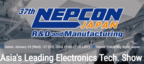 Meet Us at Nepcon Japan 2023 (Tokyo) - Nanowired GmbH