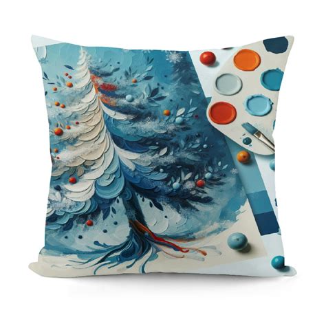 Ulloord Merry Christmas Throw Pillow Covers Inch Holiday Cushion Case