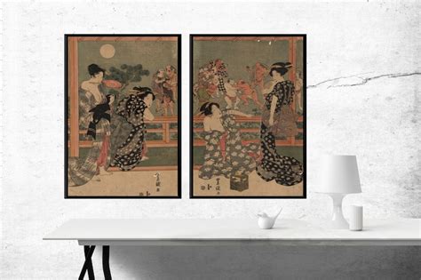 Vintage Japanese Erotic Art Nude Japanese Women Prints Set Of Etsy