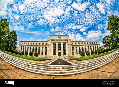 Front Of Us Federal Reserve Building Washington Dc Stock Photo Alamy