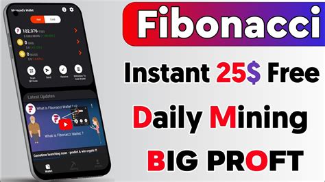 Fibonacci Wallet New Mining App Instant 100 FIBO Coin 25 Crypto