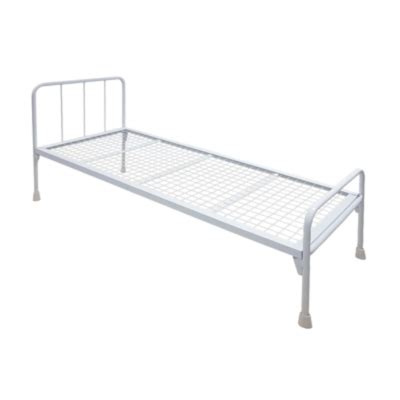 Single divan bed with headboard & footrail | Toolroom® Steel Furniture ...