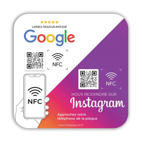 Plaque Nfc Duo Google Instagram Maplaque Nfc