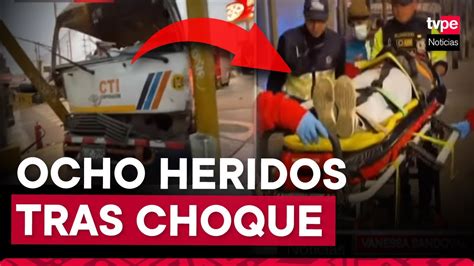 La Victoria choque entre cúster y minivan deja ocho heridos YouTube