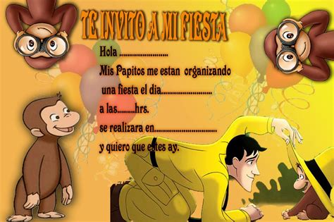 Tarjetas de cumpleaños para imprimir: Jorge el Curioso