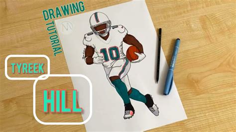 How To Draw An American Football Player How To Draw Tyreek Hill From