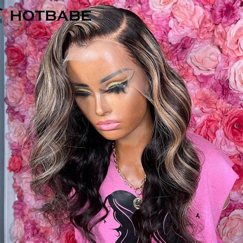 30 Inch Highlight Blonde Transparent Lace Front Wigs For Women