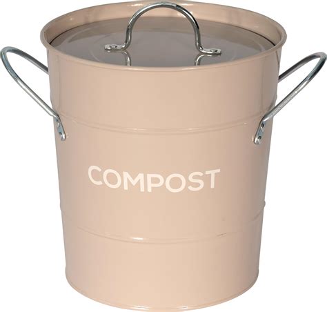 Coffee Brown Metal Kitchen Compost Caddy Composting Bin For Food