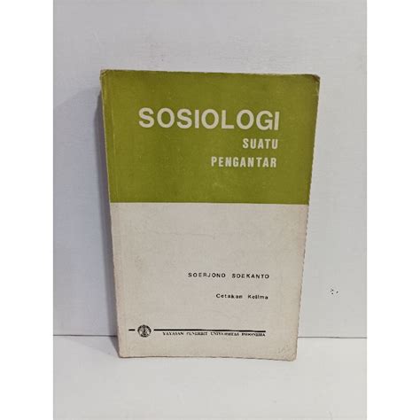 Jual Buku Sosiologi Suatu Pengantar Cetakan Kelima By Soerjono Soekanto