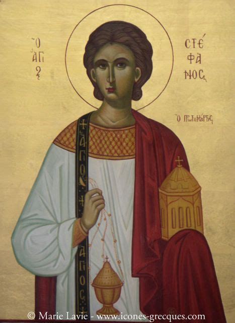 Saint Stephen Stephan Apostle And Protomartyr Traditional Greek