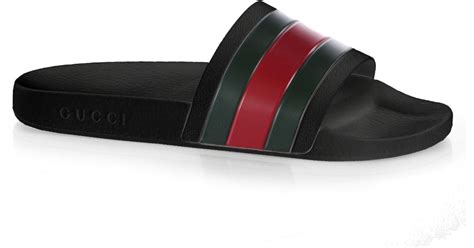 Gucci Pursuit 72 Rubber Slides In Black For Men Lyst