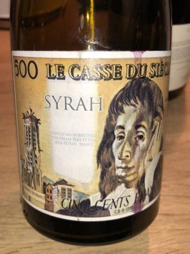 Vignobles Vellas Le Casse Du Si Cle Syrah Vivino Us