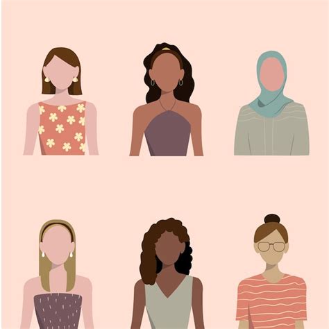 Premium Vector 6 Vector Abstract Woman Portraits