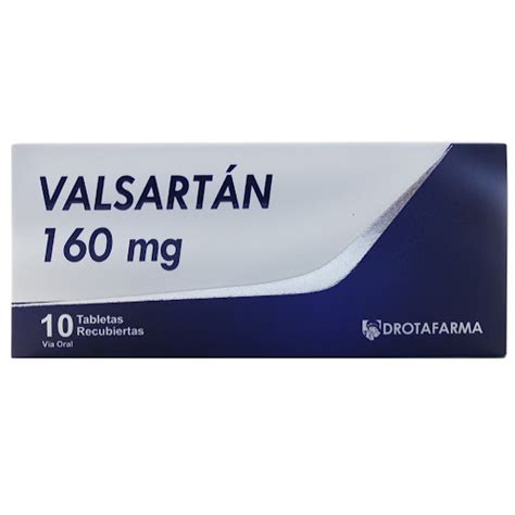 Valsartán 160 mg Drotafarma Caja x 10 Tabletas