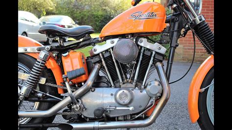 1973 Harley Davidson Sportster XLCH 1000 Cold Start Idle YouTube