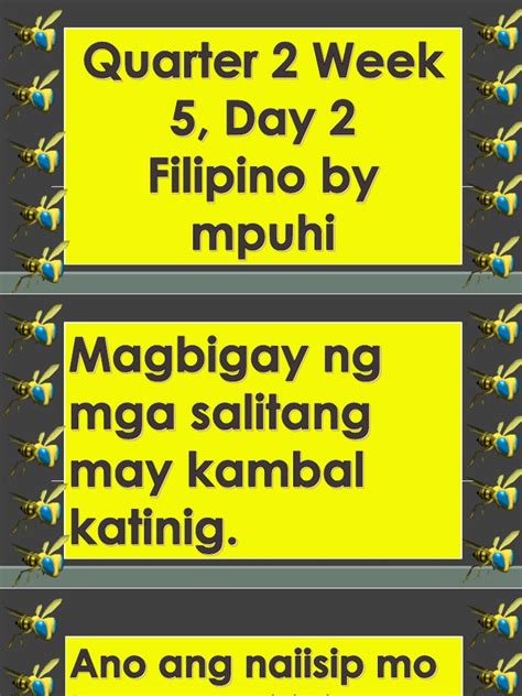 Quarter 2 Week 5 Day 2 Filipino By Mpuhi Pdf