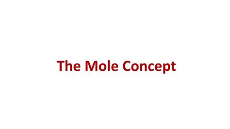 Ppt The Mole Concept Powerpoint Presentation Free Download Id 225152