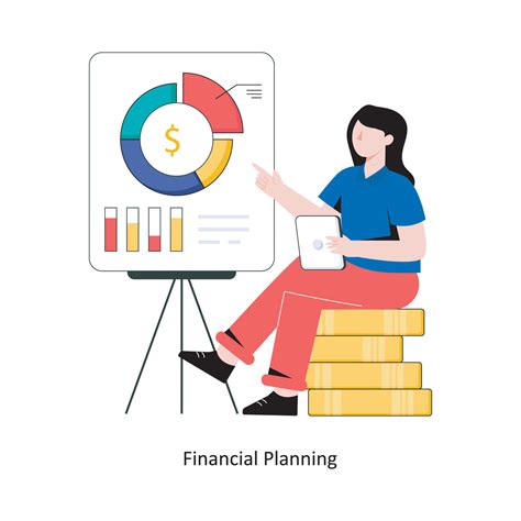 Financial Planning Flat Style Design Vector Illustration Stock