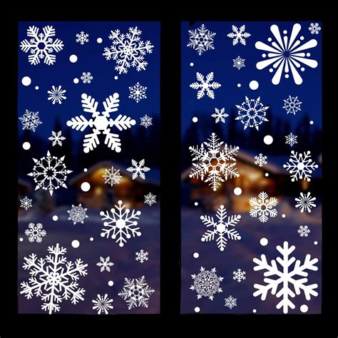 Amazon Pcs Snowflake Window Clings Christmas Windows Decals