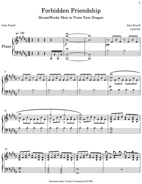 Forbidden Friendship Sheet Music For Piano