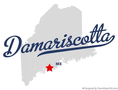 Map of Damariscotta, ME, Maine