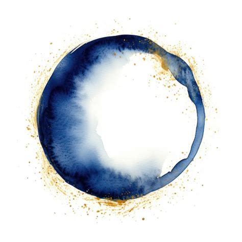 indigo circle white background accessories splattered premium ai