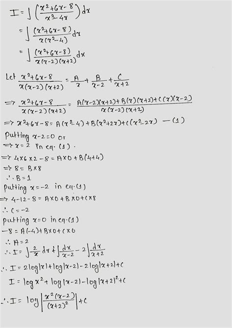 Evaluate The Following Integrals Int X26x 8x3 4x Dx