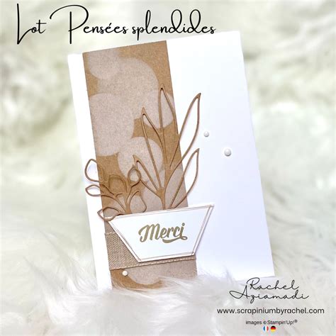 Carte Bokeh Pensées splendides Stampin Up Scrapinium by Rachel