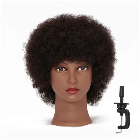 Hairingrid Mannequin Head African American With 100 Human Hair