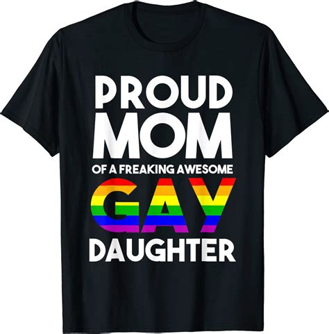 Lgbtq Proud Mom Of A Gay Daughter Lgbtq Ally Free Mom Hugs Classic T Shirt