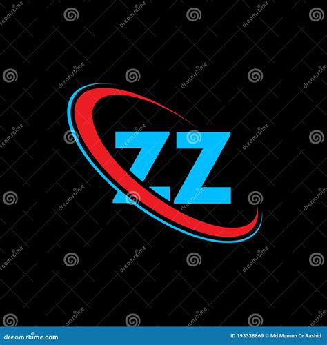 Zy Z Y Letter Logo Design Initial Letter Zy Linked Circle Uppercase Monogram Logo Red And Blue