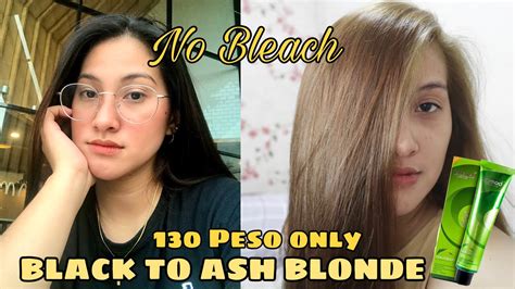 Tipid Diy Hair Color Ash Blonde No Bleach Youtube