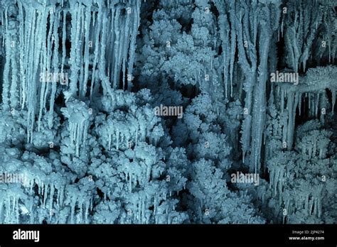 Salt Stalactites In An Underground Salt Mine Slanic Prahova Romania