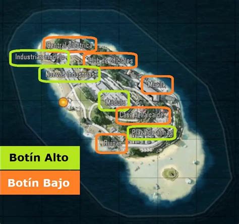 Mapa BR Alcatraz Mejores Lugares Para Caer COD Mobile 2024